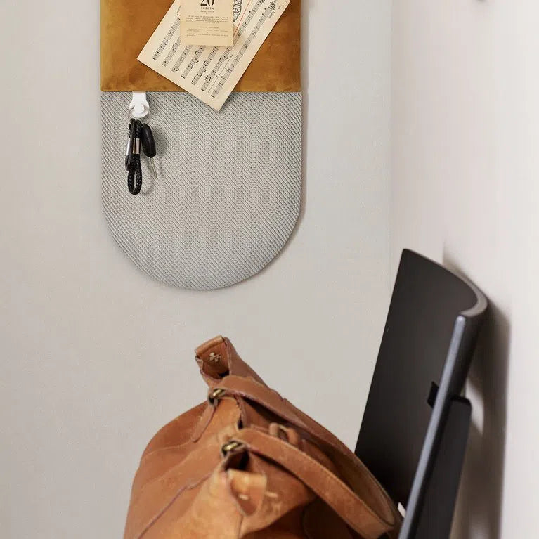 Upholstered Wall Panels Oval 30x30 cm in white colour interior DecorMania UK